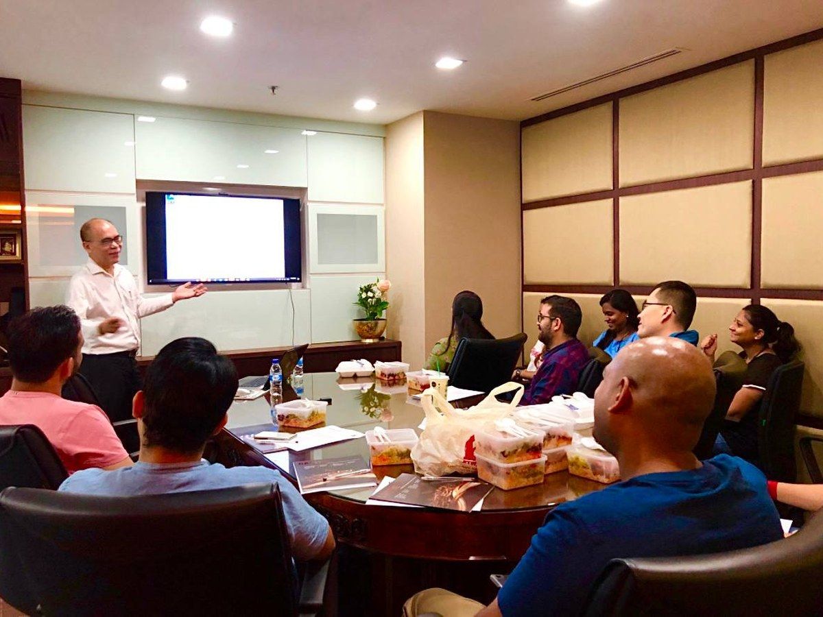 Lunch and learn boardroom talk
